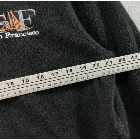 San Francisco CA Golden Gate Bridge Fleece Jacket Mens Small Full Zip Pockets - Picture 7 of 9
